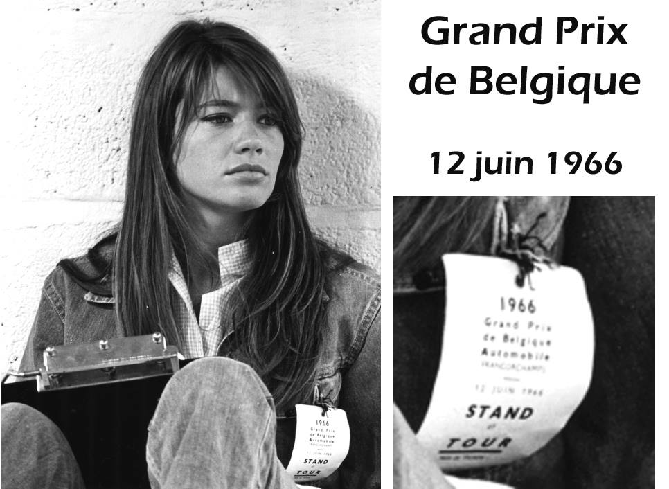 Françoise Hardy at the Belgian GP on June 12, 1966.