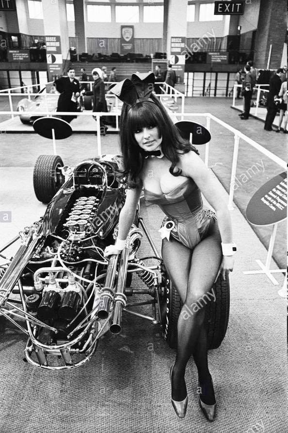 Anne Worral and an Eagle 102 at the ‘Auto speed 68 show’ in London in January 1968.