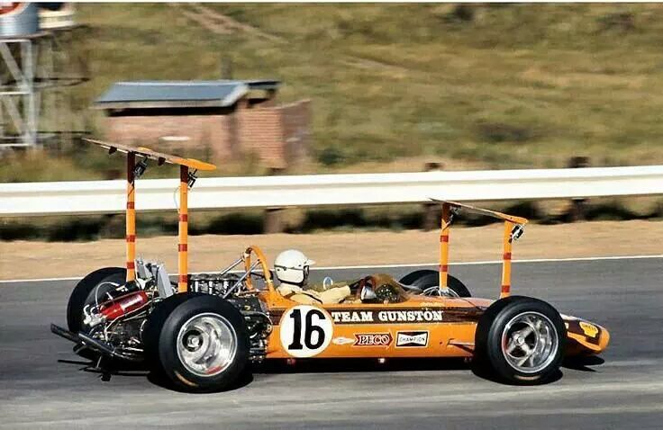John Love, Team Gunston Lotus Ford, at the 1969 South African GP. 