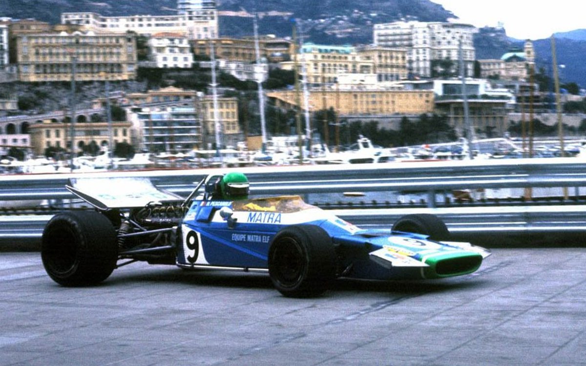 Henri Pescarolo, Matra MS120, at the Monaco Grand Prix on 10 May 1970.