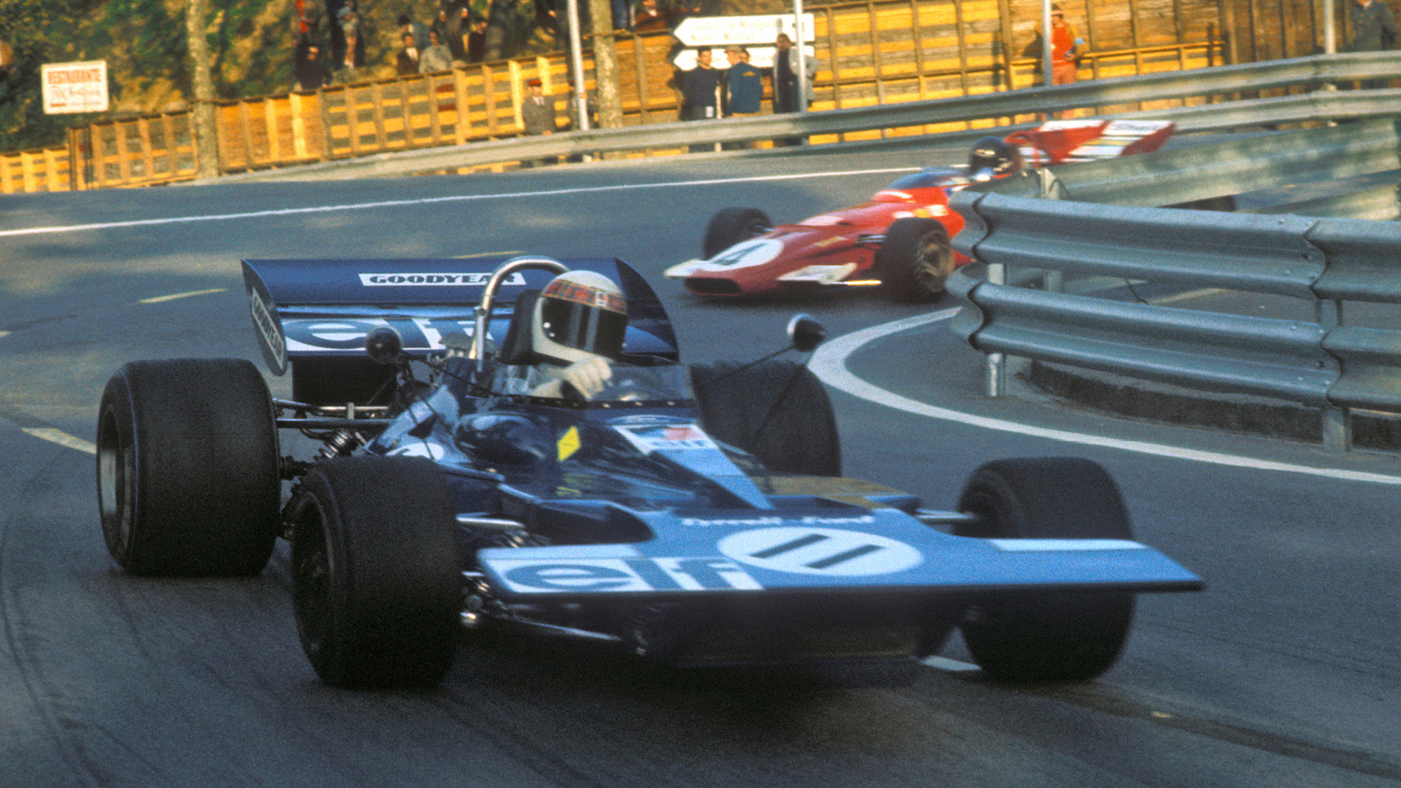 Jackie Stewart in a Tyrrell won the Spanish Grand Prix on April 18, 1971.