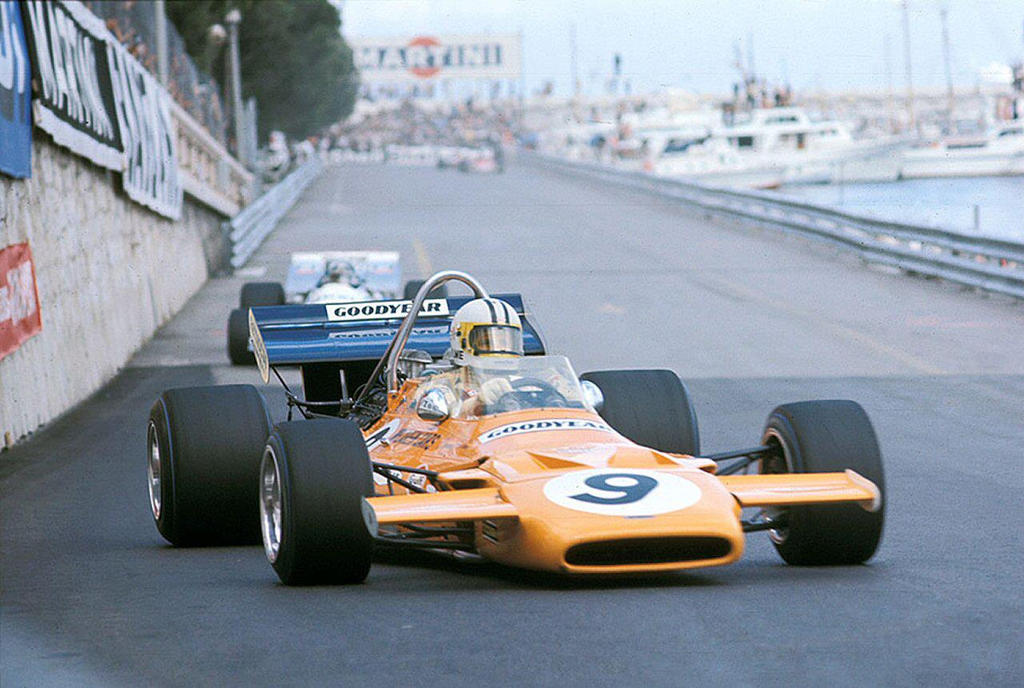 Denny Hulme, McLaren M19A, at the Monaco Grand Prix on May 23, 1971.