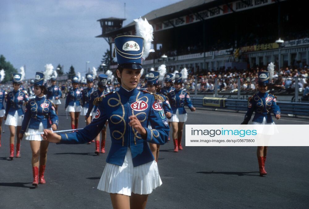 STP drum girls at the GP of Germany at the Nürburgring on 01 August 1971.