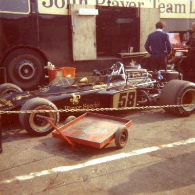 The Lotus 72 of Dave Walker at the Race of Champions in Brands Hatch on 19 March 1972.