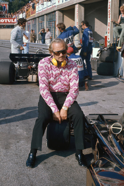 Colin Chapman at the Italian GP in Monza on Sunday, 10 September 1972. 
