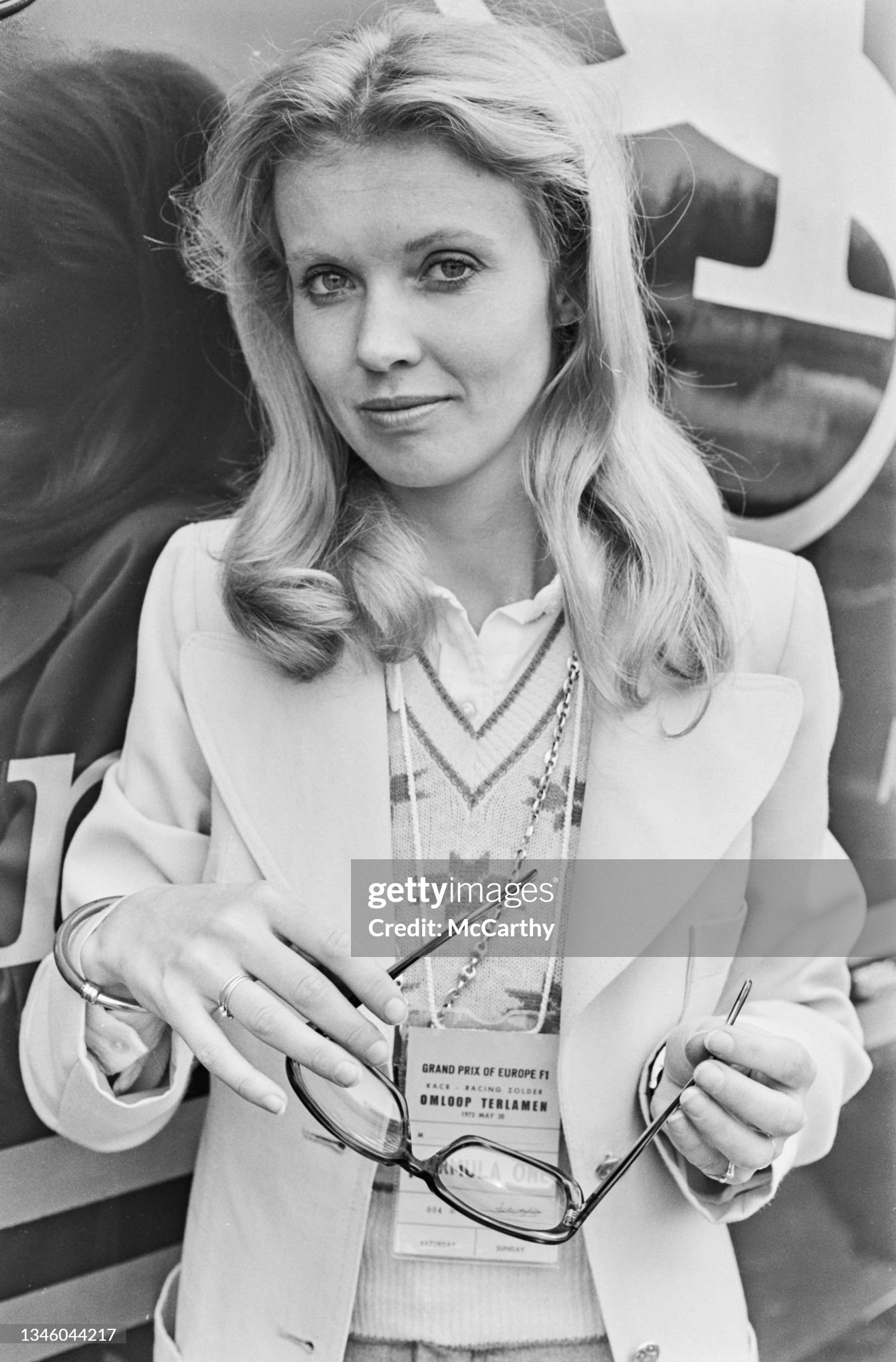 Barbro Edwardsson, the girlfriend of Swedish racing driver Ronnie Peterson, in UK on May 01, 1973. 