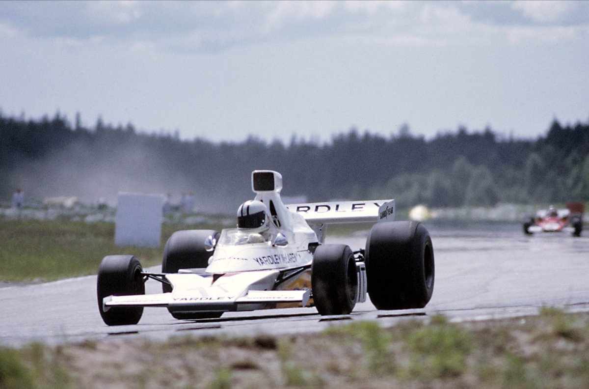 Denny Hulme, McLaren, at Anderstorp, Sweden, in 1973. 