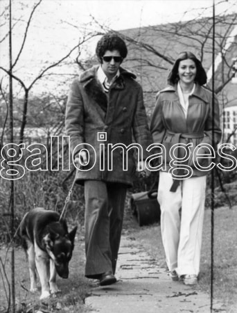 Jody and Pam Scheckter with a dog in 1974.