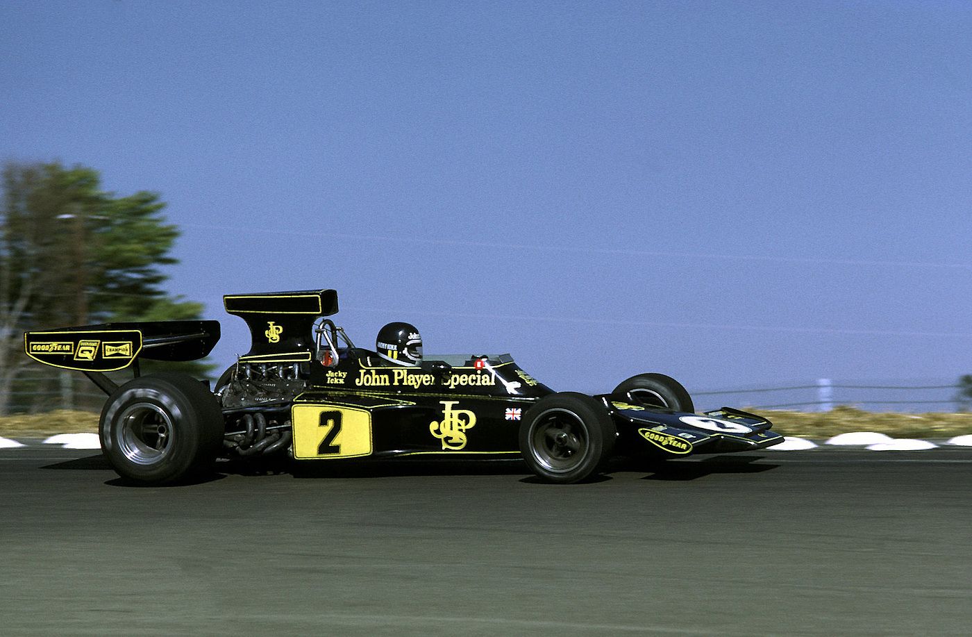 Jacky Ickx, JPS Lotus 72, in 1974.