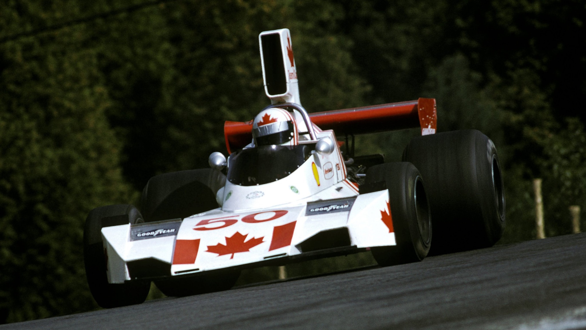 A Brabham BT42 of the Team Canada in the 1974 F1 season.