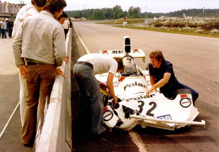 The Swedish driver Torsten Palm, in a Hesketh 308B, finished 10th at Anderstorp in 1975 in his only F1 start.