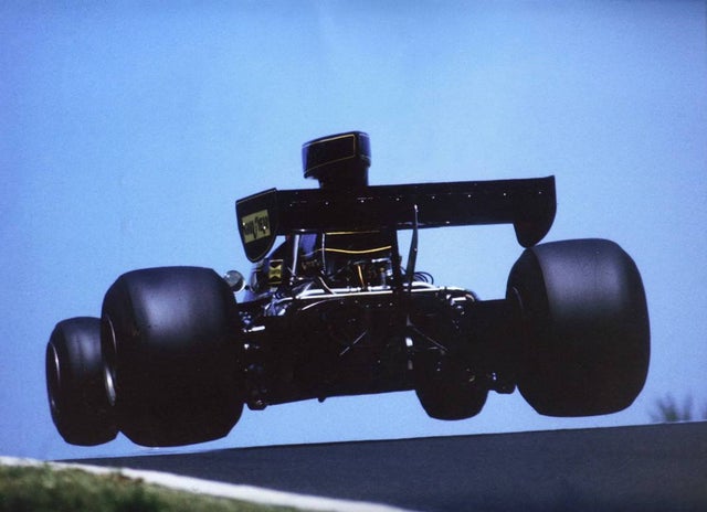Ronnie Peterson, Lotus 72E Ford, at the German GP in Nürburgring on 3 August 1975. 