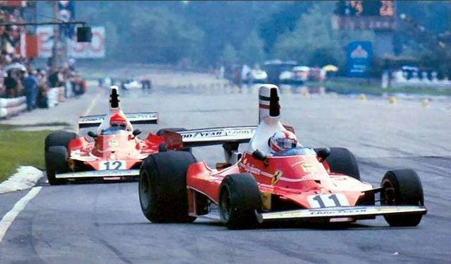 Clay Regazzoni, Ferrari 312T, wins the Italian GP in Monza on 07 September 1975.