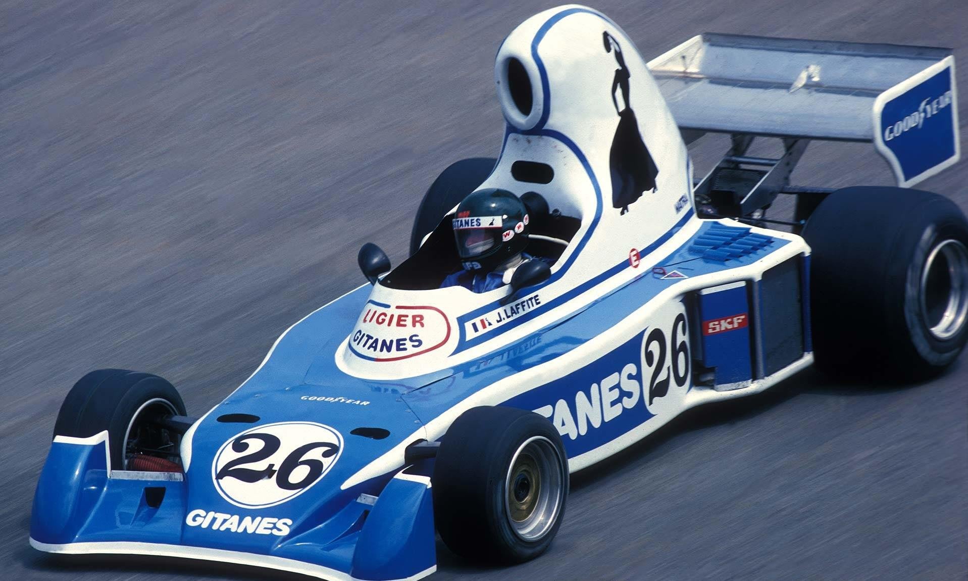 Jacques Laffite, Ligier JS5 'Teapot', in 1976.