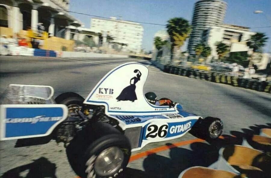 Jacques Lafitte, Ligier-Matra JS5, at the US Grand Prix West in Long Beach on 28 March 1976.