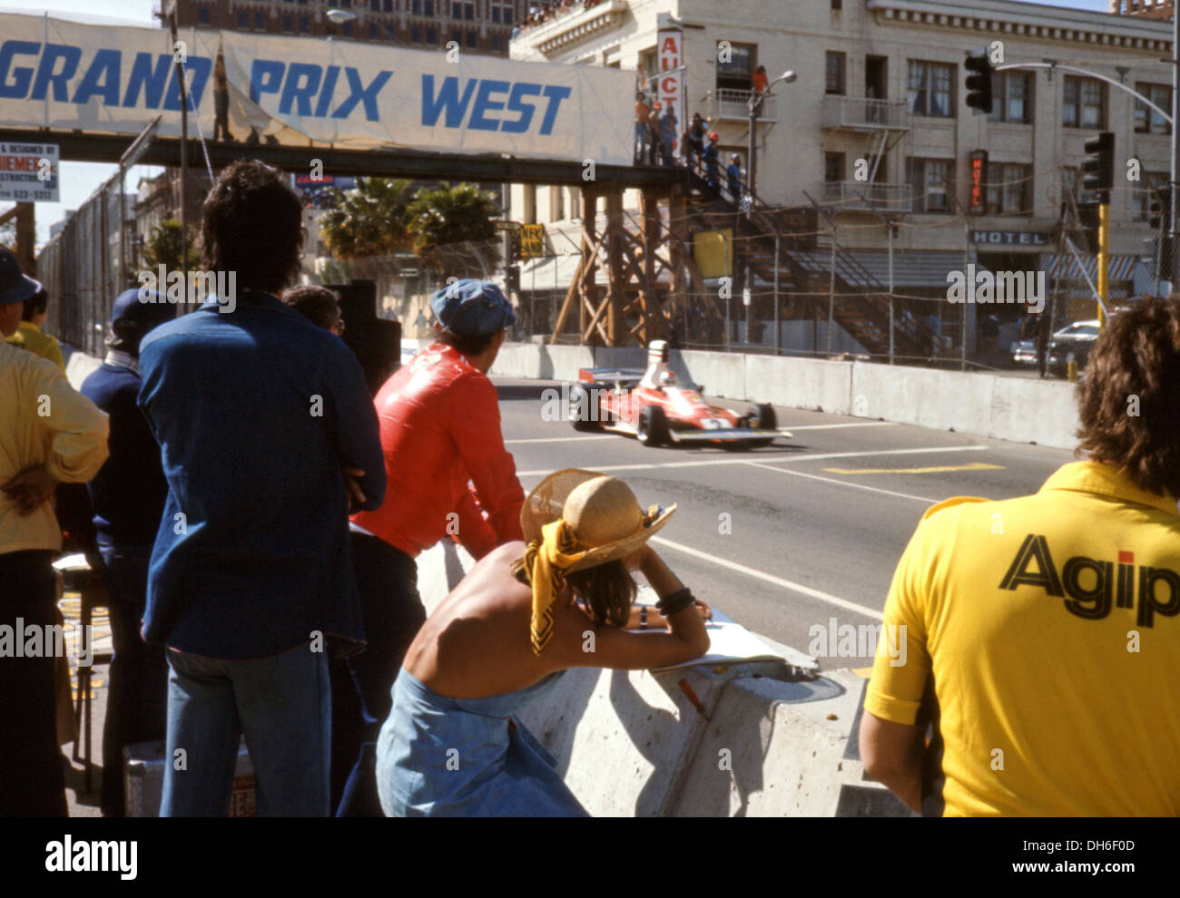 A Ferrari at the US Grand Prix West in Long Beach on 28 March 1976.