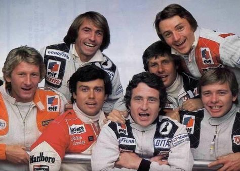 The French drivers for the 1979 season: Jean-Pierre Jabouille, Jacques Laffite, Patrick Tambay, Patrick Depailler, Jean-Pierre Jarier, René Arnoux and Didier Pironi. 