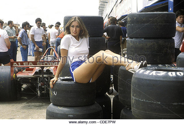 There were always pretty girls at the South African Grand Prix. Here is a girl in the pits in 1979.