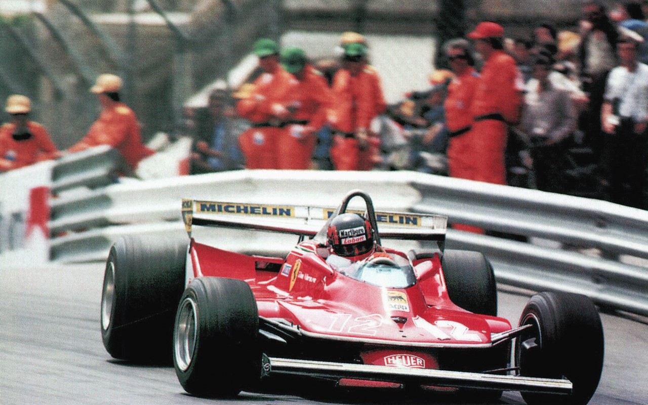 Gilles Villeneuve manhandling Monaco in 1979.