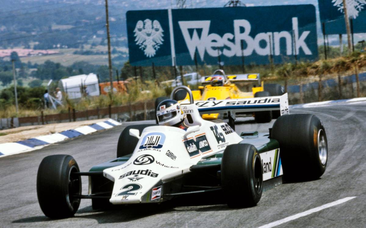 Carlos Reutemann, Williams FW07B Ford, at the South African Grand Prix in Kyalami on 07 February 1981. 