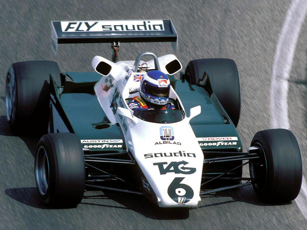 Keke Rosberg, Williams-Ford FW08, in 1982.