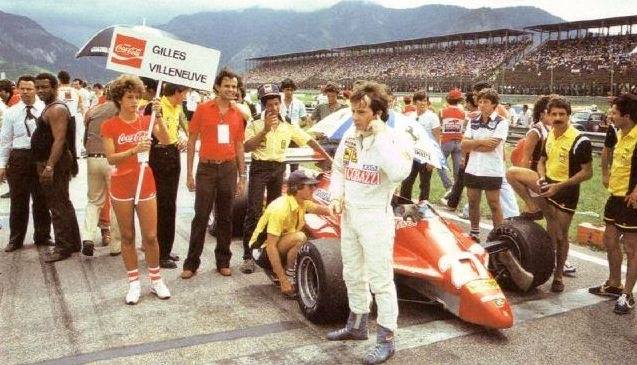 Gilles Villeneuve, Ferrari, at the Brazilian Grand Prix in Jacarepaguá, Rio de Janeiro, on 21 March 1982.