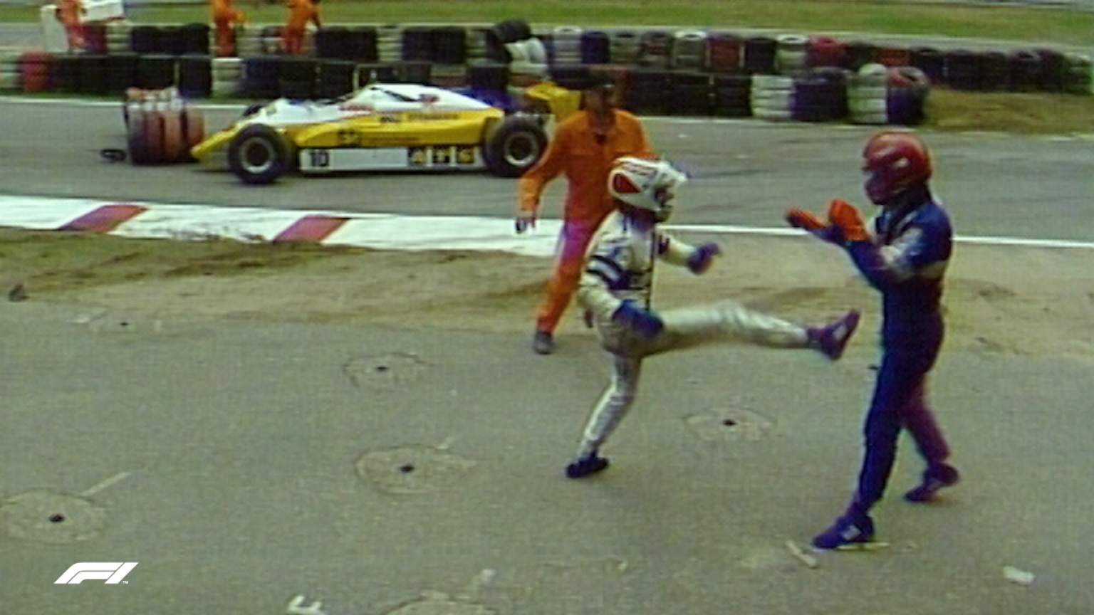 On 08 August 1982 race leader Nelson Piquet was particularly annoyed after being taken out by a lapped car at Hockenheim …