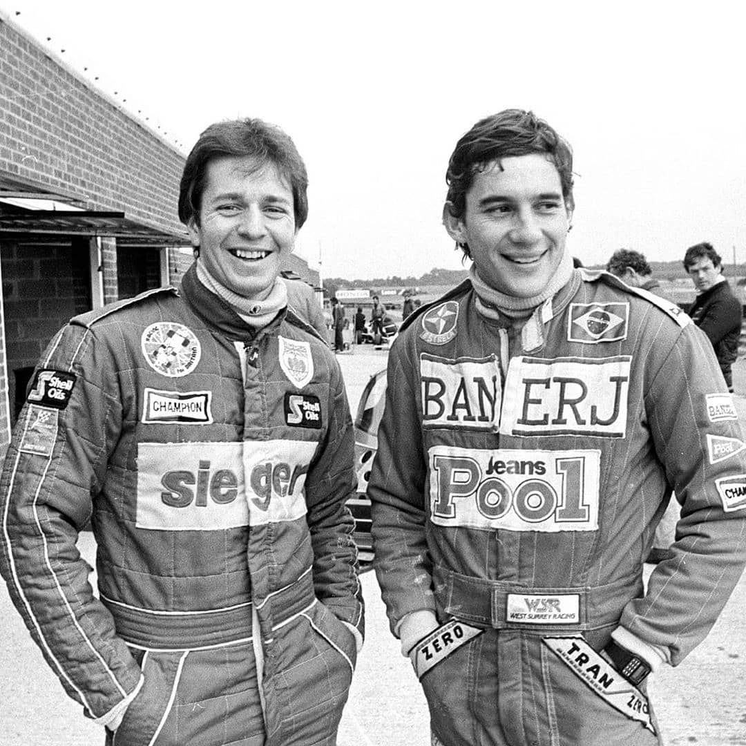 Martin Brundle and Ayrton Senna in 1983.