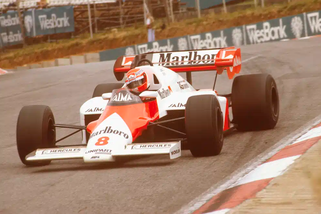 Niki Lauda, McLaren, in 1984.