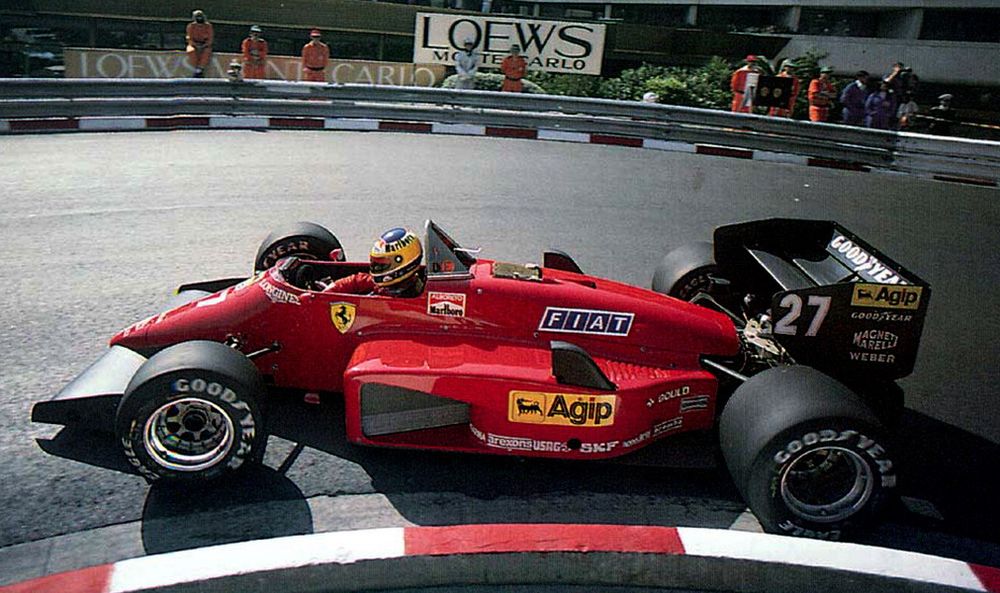 Michele Alboreto, Ferrari 156/85, at the Monaco Grand Prix in Monte Carlo on 19 May 1985.