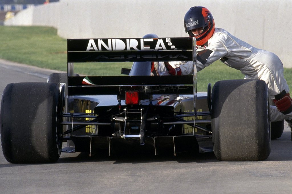 Perry McCarthy and his Andrea Moda in 1992.