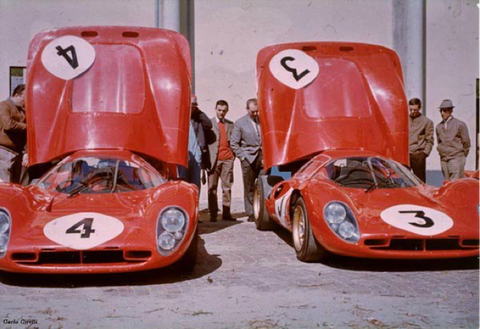 Two race cars.