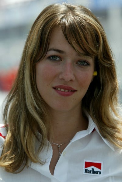 A Marlboro girl at the Monaco Grand Prix on 01 June 2003. 