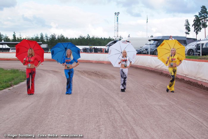 Swedish girls at a Speedway Grand Prix in 2019.
