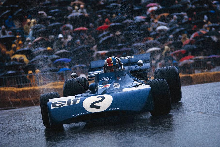 Francois Cevert on a rainy track at Monte Carlo on May 14, 1972. 