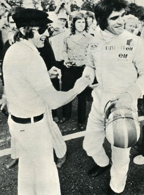 Francois Cevert with Jackie Stewart.