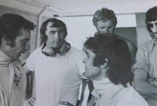 Francois Cevert, Jackie Stewart and Jean Pierre Beltoise.