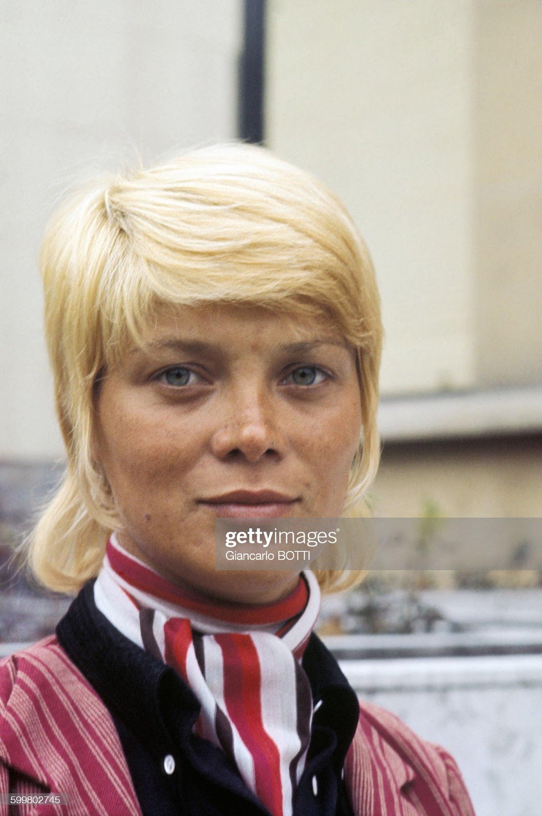 Portrait of Jacqueline Cevert, wife of Formula 1 driver Jean-Pierre Beltoise and sister of François Cevert, about 1960, in France. 
