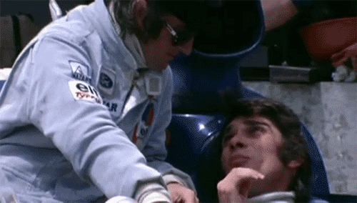 Jackie Stewart with Francois Cevert.