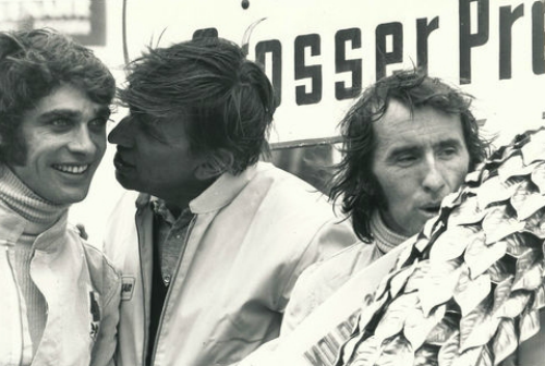 Francois Cevert, Ken Tyrrell anf Jackie Stewart.