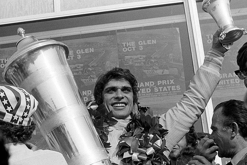 Race winner Francois Cevert, Tyrrell, at Watkins Glen in 1971.