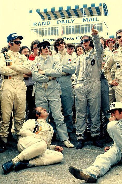 Jackie Stewart, Francois Cevert, Emerson Fittipaldi and Denny Hulme.