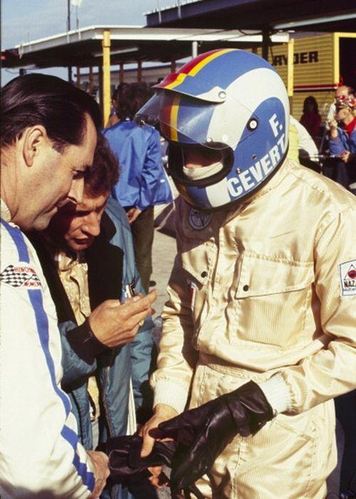 Francois Cevert with Jack Brabham.
