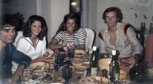François Cevert, Countess Christina de Caraman, Genevieve Jabouille and skier Jean-Claude Killy in 1970.