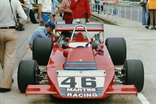 British Grand Prix, Silverstone 12-14 July 1973. Chris Amon's Tecno E731 in practice. 