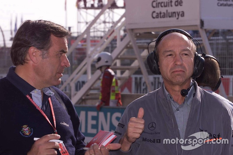 Giorgio Piola with Jo Ramírez, McLaren. 