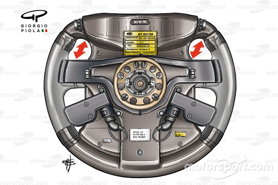 Ferrari F2005 steering wheel. 
