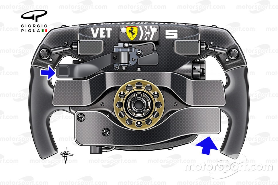 The steering wheel of Sebastian Vettel by Giorgio Piola.
