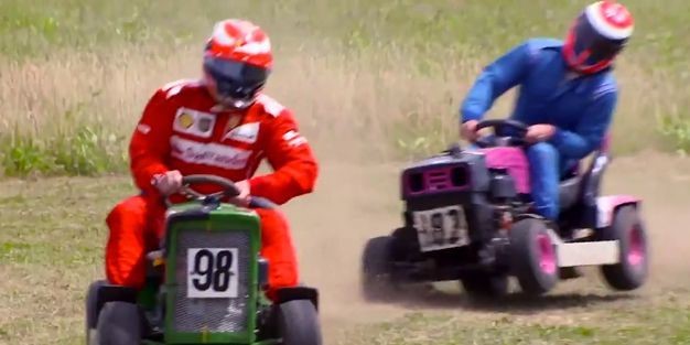 Kimi Räikkönen, F1’s Ice Man, tackles his next frontier: lawn mower racing.