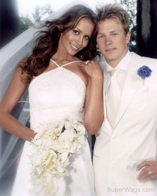 Wedding day of Kimi Raikkonen and Jenni Dahlman in Finland on 31 July 2004.